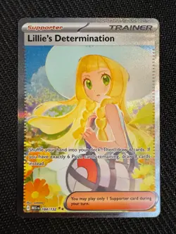 Pokemon TCG Lillie's Determination 184/132 ME01: Mega Evolution SIR NM - Image 1