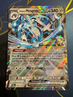Pokemon TCG Steven's Metagross ex 145/182 SV10: Destined Rivals Double Rare NM - Image 1