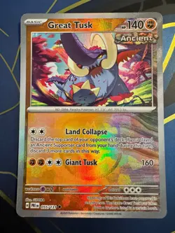 Pokemon TCG Great Tusk (Master Ball) 055/131 SV: Prismatic Evolutions NM - Image 1