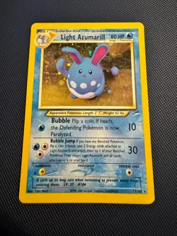 Pokemon TCG Light Azumarill 013/105 Neo Destiny Holo Rare HP - Image 1