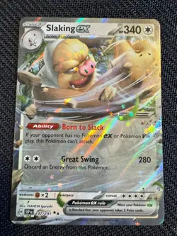 Pokemon TCG Slaking ex 147/191 SV08: Surging Sparks Double Rare NM - Image 1