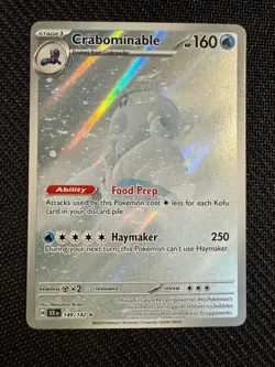 Pokemon TCG Crabominable 149/142 SV07: Stellar Crown Illustration Rare NM - Image 1