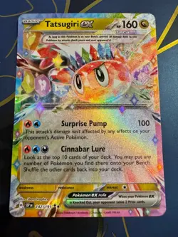 Pokemon TCG Tatsugiri ex 142/191 SV08: Surging Sparks Double Rare NM - Image 1