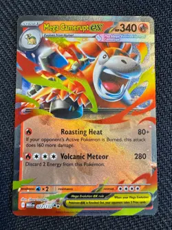 Pokemon TCG Mega Camerupt ex 022/132 ME01: Mega Evolution Double Rare NM - Image 1