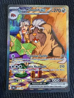 Pokemon TCG Arven's Mabosstiff ex 235/182 SV10: Destined Rivals SIR NM - Image 1