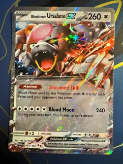 Pokemon TCG Bloodmoon Ursaluna ex 141/167 Twilight Masquerade Double Rare NM - Image 1