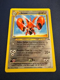 Pokemon TCG Scizor (29) 29/75 Neo Discovery Rare LP - Image 1