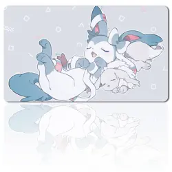 580636 - Board Game Pokemon Eevee Playmat Games Mousepad Play Mat of TCG - Image 1
