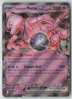 Pokemon Team Rocket's Mewtwo ex #205 SV: Scarlet & Violet Promo Cards Mint - Image 1