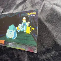 Topps Mewtwo Strikes Back 31 Reunited Textured Holo Foil Pokemon Card Black Logo - Image 3