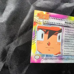 Topps Mewtwo Strikes Back 31 Reunited Textured Holo Foil Pokemon Card Black Logo - Image 4