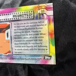 Topps Mewtwo Strikes Back 31 Reunited Textured Holo Foil Pokemon Card Black Logo - Image 5