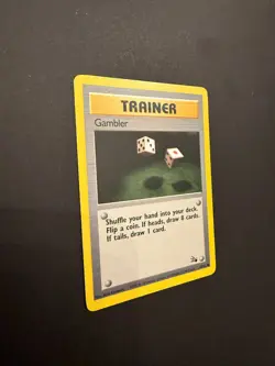 Pokemon TCG Trainer Card Gambler Fossil 60/62 Regular LP! - Image 2