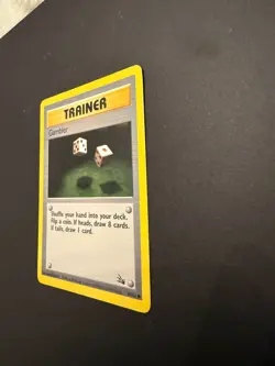 Pokemon TCG Trainer Card Gambler Fossil 60/62 Regular LP! - Image 3