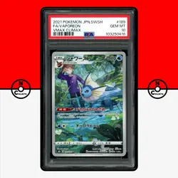 Pokemon PSA 10 Vaporeon 189/184 CHR Holo s8b VMAX Climax Japanese - Image 1