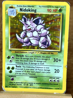 Pokemon TCG Nidoking 11/102 Base Set Holo Rare - Image 1