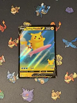 Pokemon Cards Surfing Pikachu V 008/025 Full Art Celebrations - (NM) #2 - Image 1