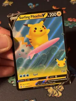Pokemon Cards Surfing Pikachu V 008/025 Full Art Celebrations - (NM) #2 - Image 2