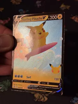 Pokemon Cards Surfing Pikachu V 008/025 Full Art Celebrations - (NM) #2 - Image 3