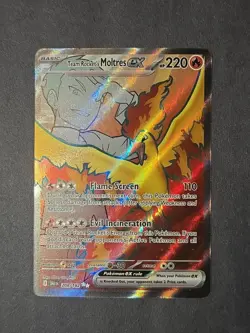 Pokemon Team Rocket's Moltres ex Destined Rivals Ultra Rare Holo 208/182 - Image 1