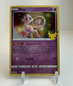Pokemon Card Celebrations Set Mew 011/025 Holo Rare 25th Anniversary - Image 1