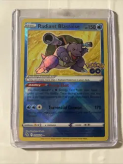 Radiant Blastoise 018/078 Pokemon GO Holo - Image 1