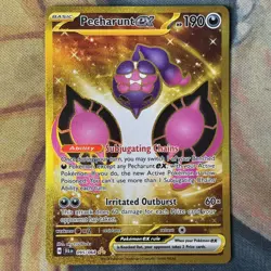 Pokemon TCG Shrouded Fable Pecharunt EX 095/064 Gold Hyper Rare Card - Image 1