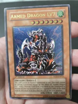 Yu-Gi-Oh! Armed Dragon LV7 SOD-EN015 Ultimate Rare 1st Edition - Image 1