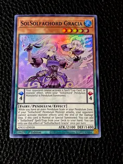 Solsolfachord Gracia ANGU-EN018 Yugioh 1st Edition (New) Super Rare - Image 1