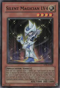 Yugioh Silent Magician LV4 NTR-EN001 Super Rare NM - Image 1