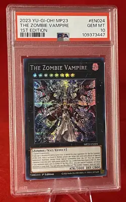 MP23-EN045 Yu-Gi-Oh! The Zombie Vampire PSA 10 GEM MINT Prismatic Secret Rare - Image 1