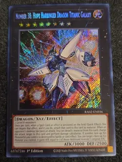 Yu-Gi-Oh! Number 38: Hope Harbinger Dragon Titanic Galaxy RA02-EN036 Secret Rare - Image 1