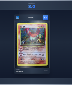 Ho-Oh Neo Revelation Holo Pokemon Card - DOUBLE HOLO ERROR- ENG 7/64 Rare- LP - Image 3