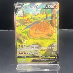 Pokemon TCG Charizard v SWSH260 Black Star Promo Holo Rare Card - Image 1
