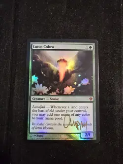 Magic: The Gathering Lotus Cobra ZEN Foil, Signed by Chippy - Image 1