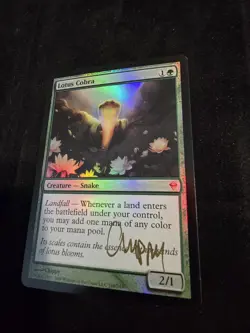 Magic: The Gathering Lotus Cobra ZEN Foil, Signed by Chippy - Image 2