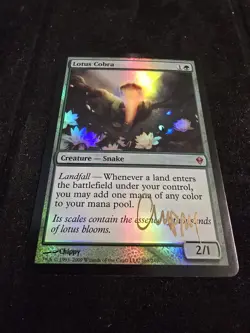Magic: The Gathering Lotus Cobra ZEN Foil, Signed by Chippy - Image 4