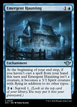 Emergent Haunting - Foil 0046 Near Mint OTJ Outlaws of Thunder Junction MTG Magi - Image 1