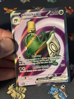 Pokemon Cards Sinistcha ex 189/167 Full Art Twilight Masquerade - (NM) - Image 2