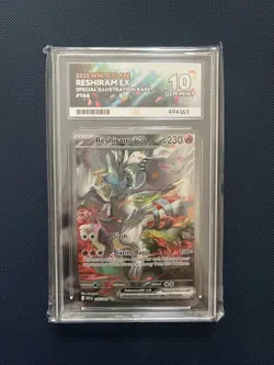Pokemon TCG White Flare Reshiram ex 166/086 ACE 10 Perfect Subgrades - Image 1
