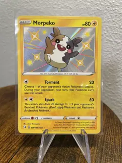 Pokemon TCG: Morpeko SV044/SV122 Shining Fates Shiny Vault 2021 Rare - LP - Image 1