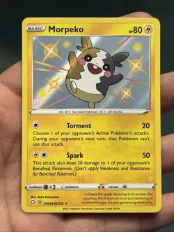 Pokemon TCG Card Morpeko SV044/SV122 Shining Fates Shiny Rare - NM - Image 1