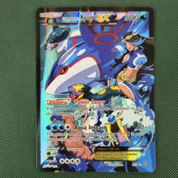 Team Aqua's Kyogre EX 6/34 Double Crisis Ultra Rare Holo Full Art Pokemon Card - Image 1