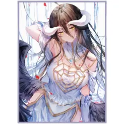 60pcs Anime Albedo Overlord Penny Sleeves Soft Card Protector 67*92mm Gift - Image 1