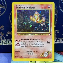 Blaine's Moltres - 1/132 - Pokemon Gym Heroes Unlimited Holo Rare Card WOTC LP - - Image 1