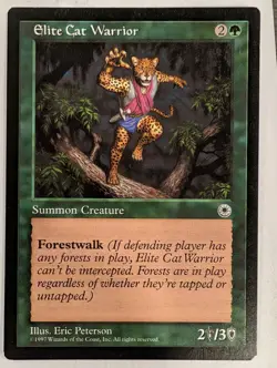 Elite Cat Warrior - Portal - Magic the Gathering MTG Nice! - Image 1