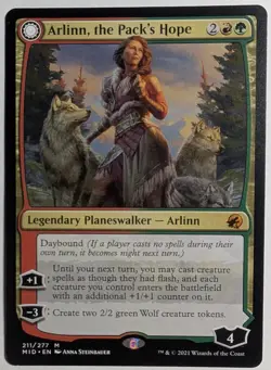 Arlinn, the Pack's Hope / Arlinn, the Moon's Fury Innistrad: Midnight Hunt MTG - Image 1