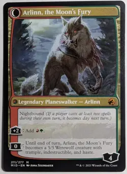 Arlinn, the Pack's Hope / Arlinn, the Moon's Fury Innistrad: Midnight Hunt MTG - Image 2