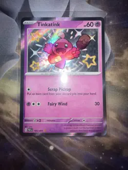 Tinkatink - 165/091 - Paldean Fates - Baby Shiny Pokemon TCG Card NM Rare - Image 1