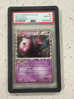 2010 POKEMON HEARTGOLD & SOULSILVER TRIUMPHANT #97 MEW PRIME PSA 10 - Image 1